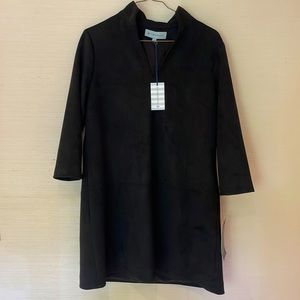 Black suede Tuckernuck shift dress
